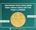 Lightweight Gold Coins Under ₹1000, Perfect Diwali Gift for Family & Friends