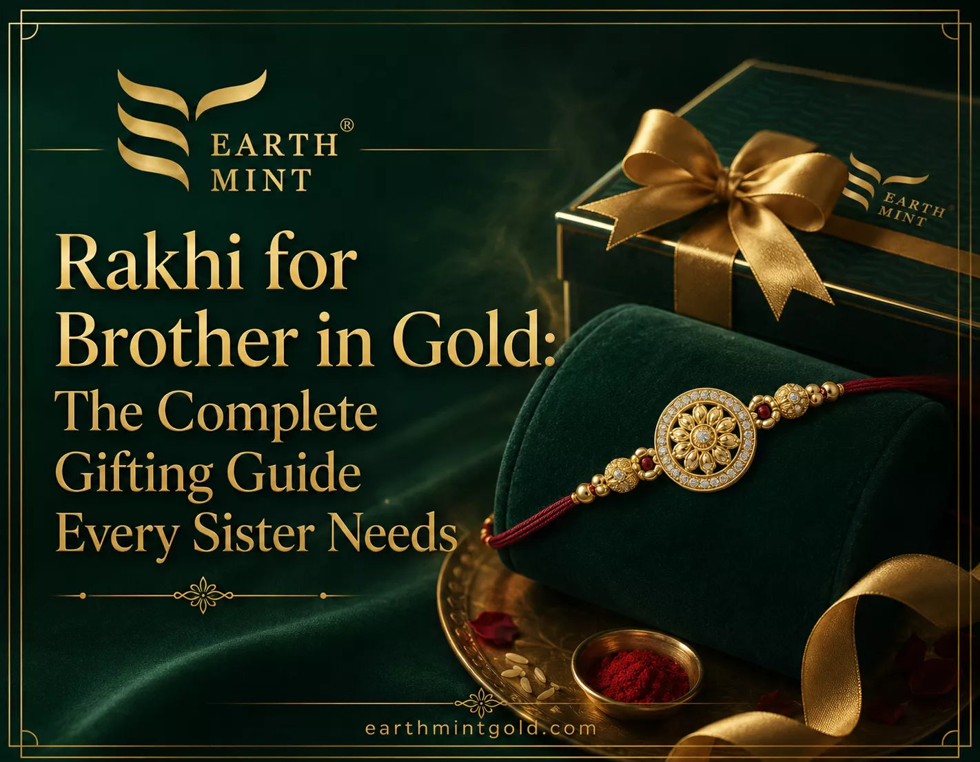 Rakhi for Brother in Gold