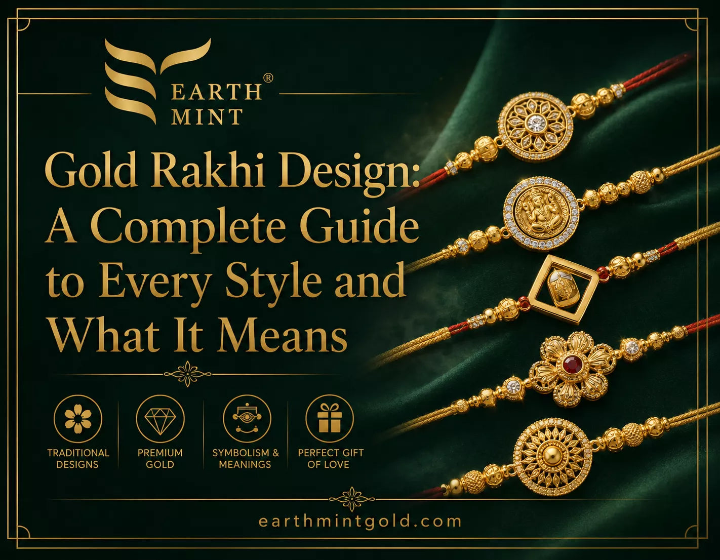 Gold Rakhi Design