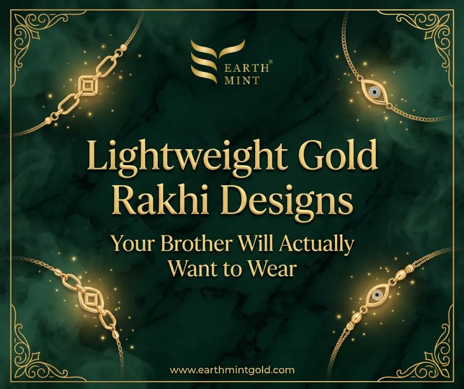 light weight gold rakhi designs