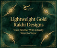 light weight gold rakhi designs