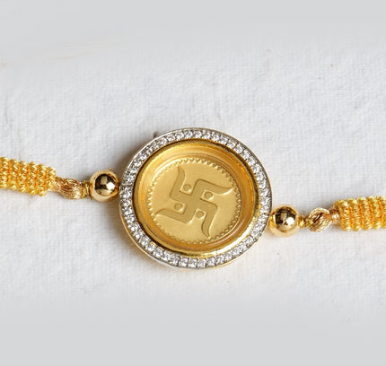 Forever 24K Pure Gold Rakhi - 0.1g