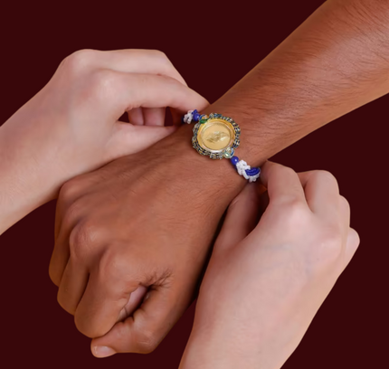 Royale Peacock 24K Pure Gold Rakhi