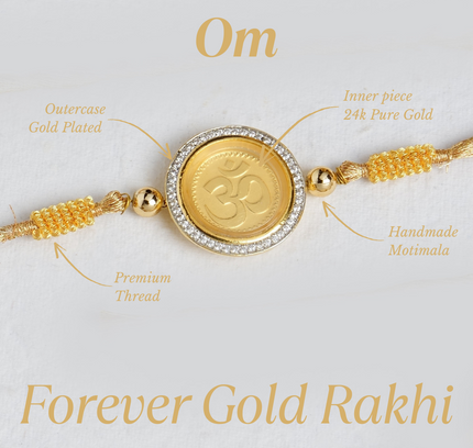 Forever 24K Pure Gold Rakhi - 0.1g