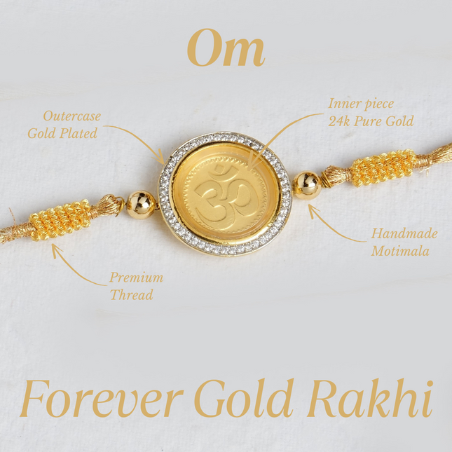 Forever 24K Pure Gold Rakhi - 0.05g
