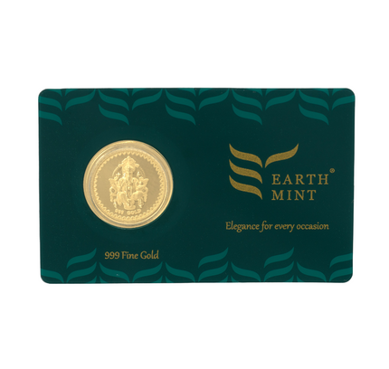 100mg Pure Gold Ganesh Ji Coin