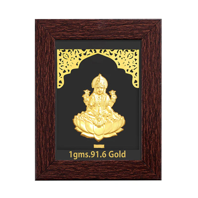 pure gold frame of laxmi ji