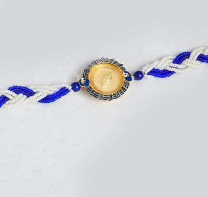 Royale Peacock 24K Pure Gold Rakhi
